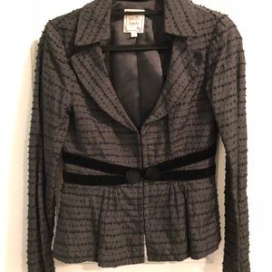 Nanette Lepore swissdot black jacket w velvet